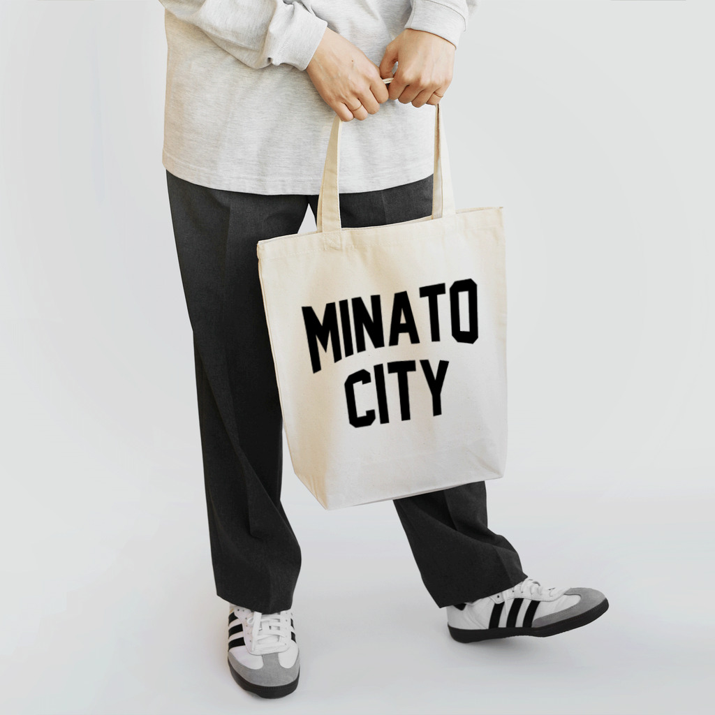 JIMOTO Wear Local Japanの港区 MINATO CITY ロゴブラック トートバッグ