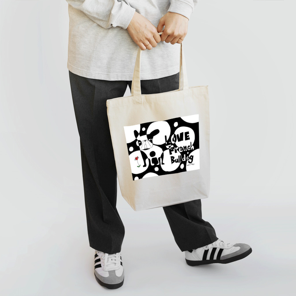 androgyneのLOVE FRENCH-BULLDOG Tote Bag