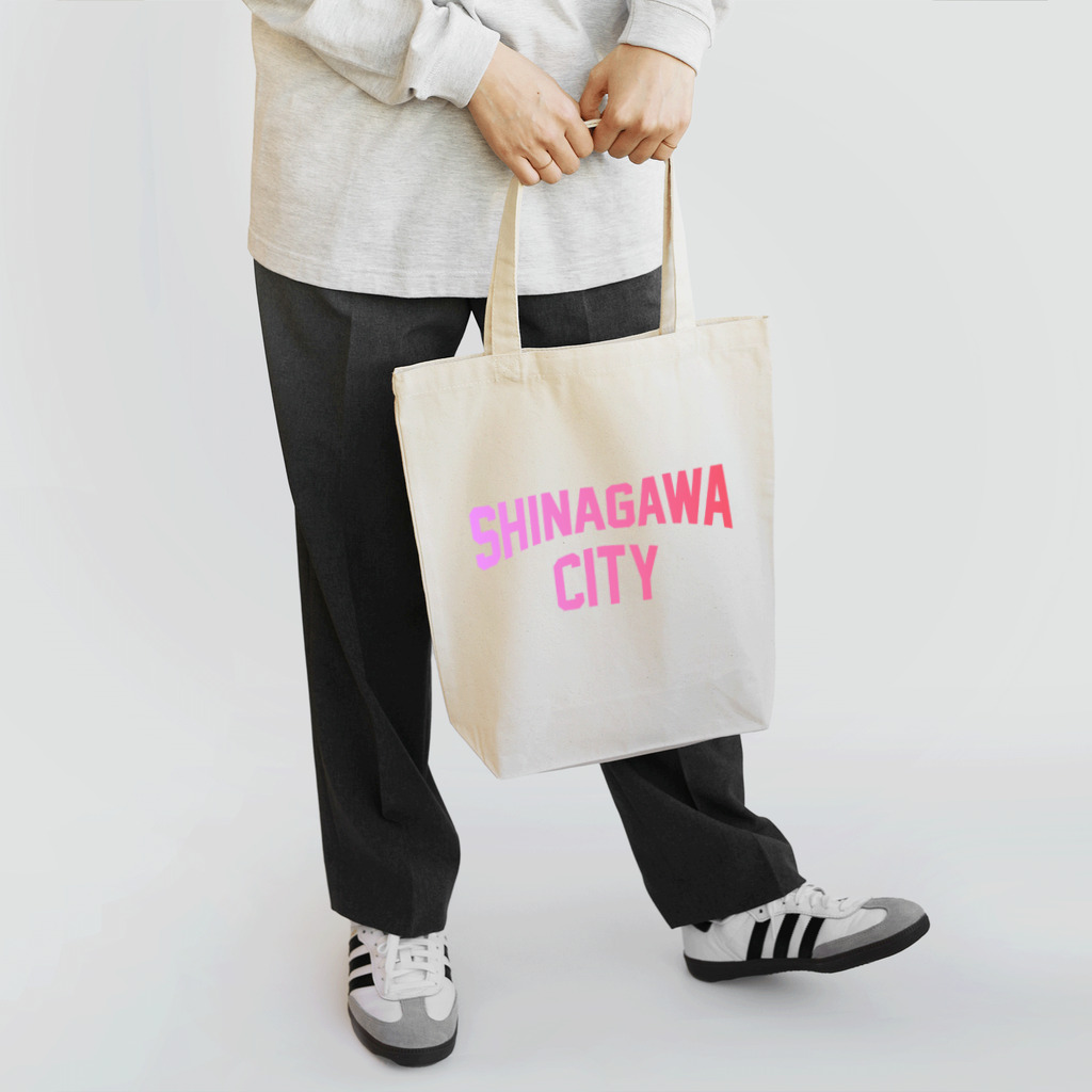 JIMOTO Wear Local Japanの品川区 SHINAGAWA CITY ロゴピンク トートバッグ