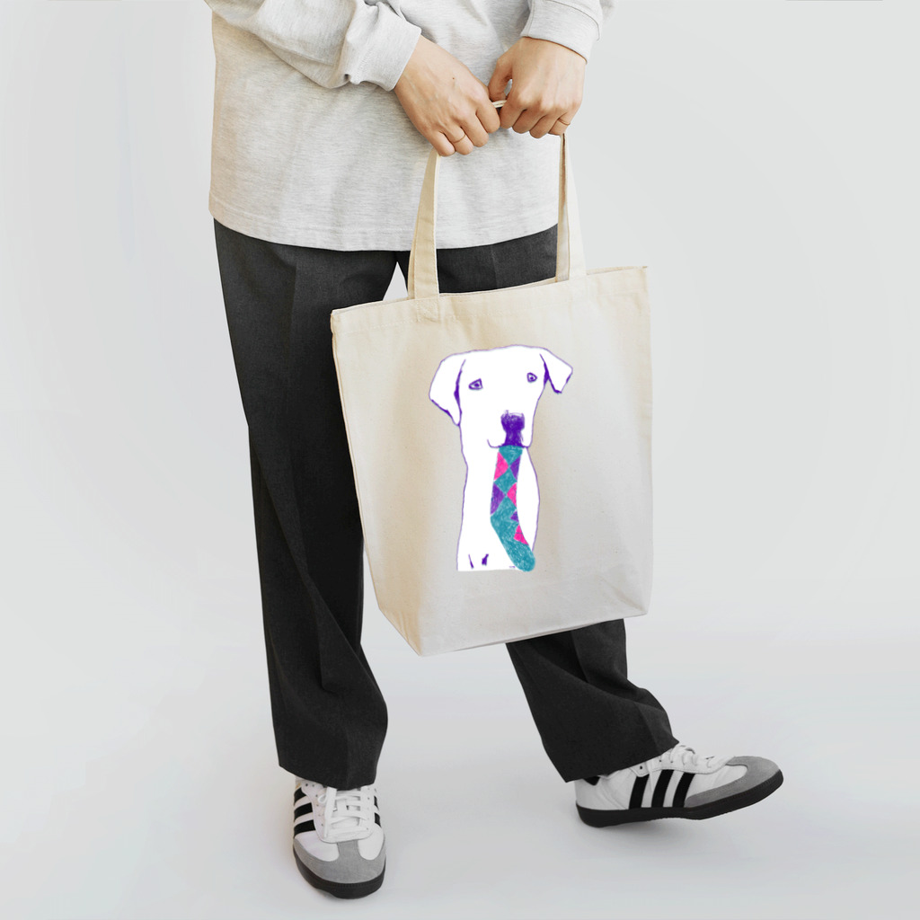 NIKORASU GOのユーモアラブラドールデザイン「ソックス」 トートバッグ