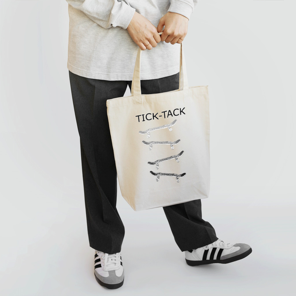 NIKORASU GOのスケボーデザイン「TICK-TACK」 トートバッグ