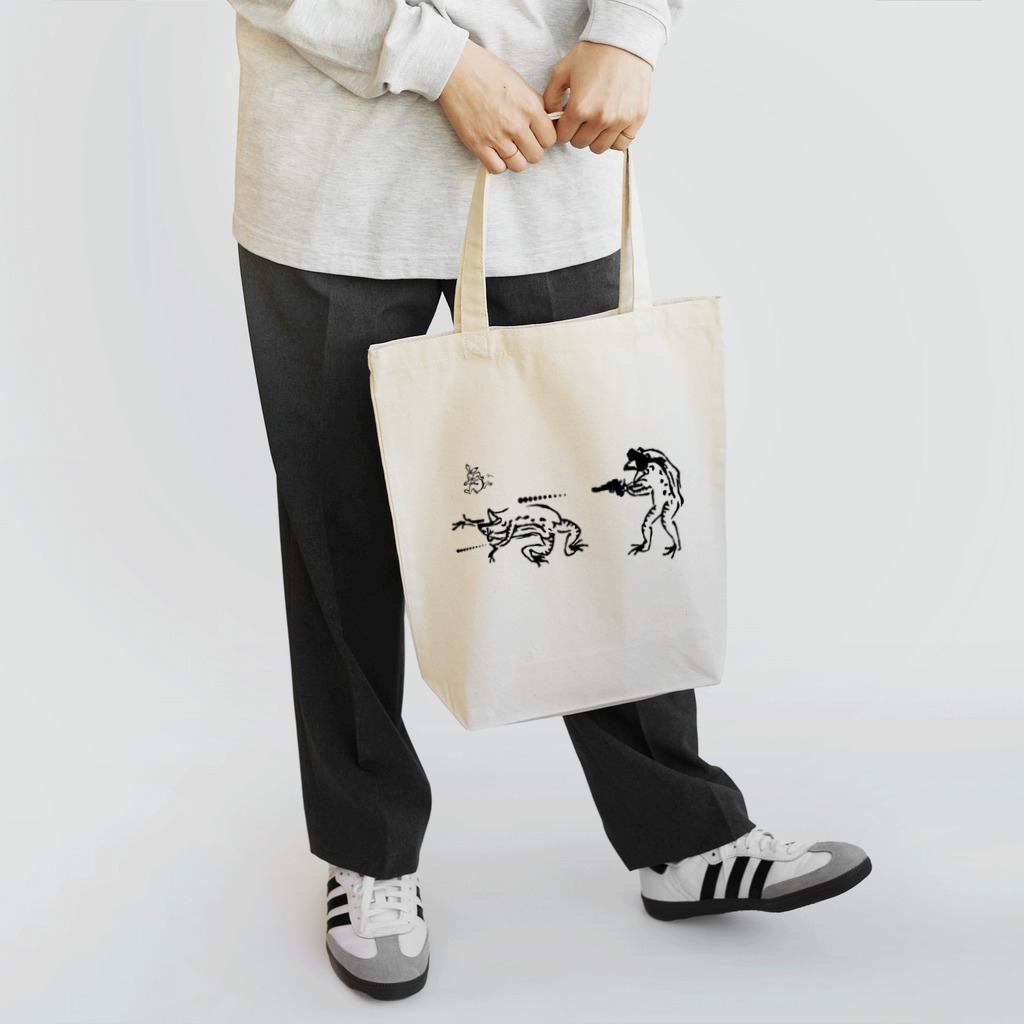 モルTの鳥獣　ウサギとカエル　マトリックス Tote Bag