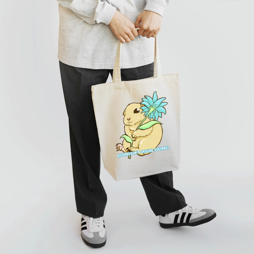 Lichtmuhleのリチャードソンジリスと一輪の花 Tote Bag