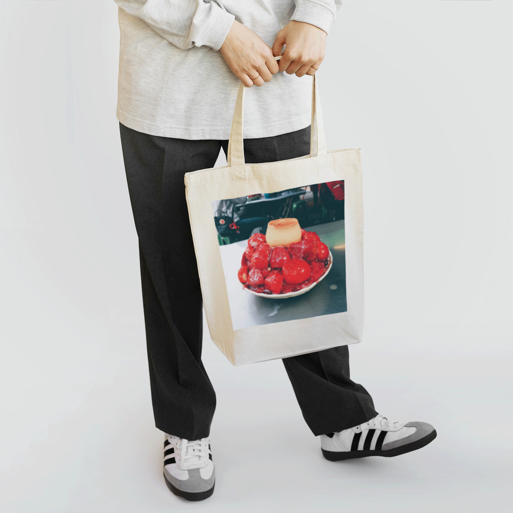 台湾まる子🐠🐟の台湾台南のエモいかき氷バックプリントTシャツ Tote Bag