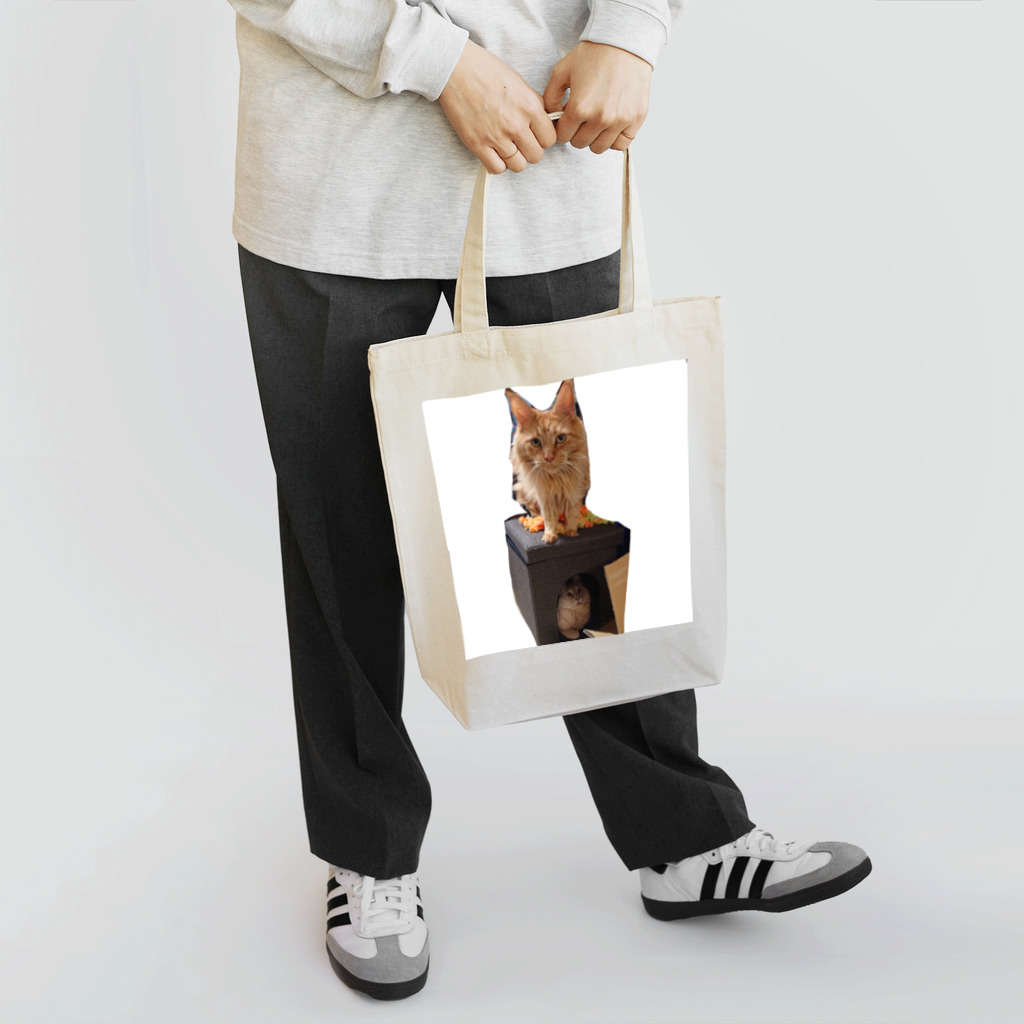 ゴマのような猫の乗ってる猫、乗られてる猫 Tote Bag