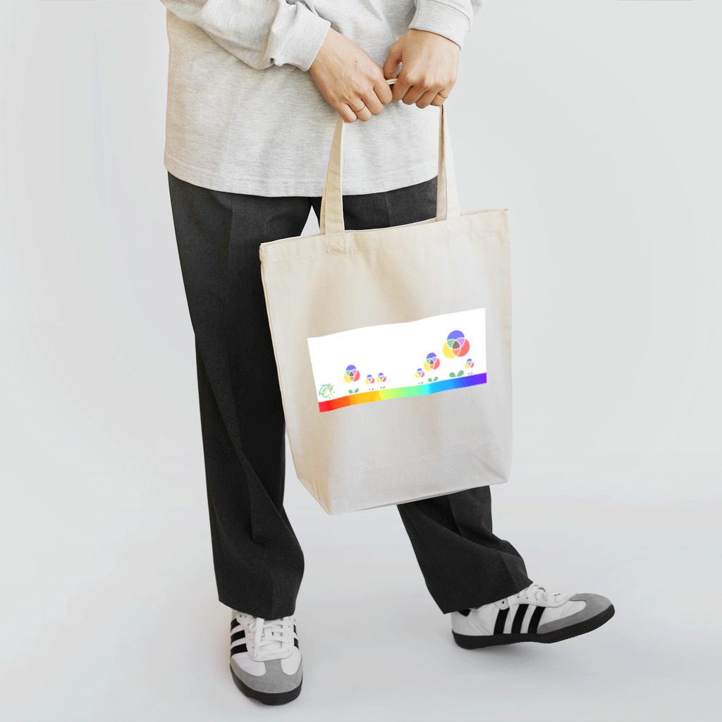 Ladybugcolorの混色フラワー（ペイント） Tote Bag