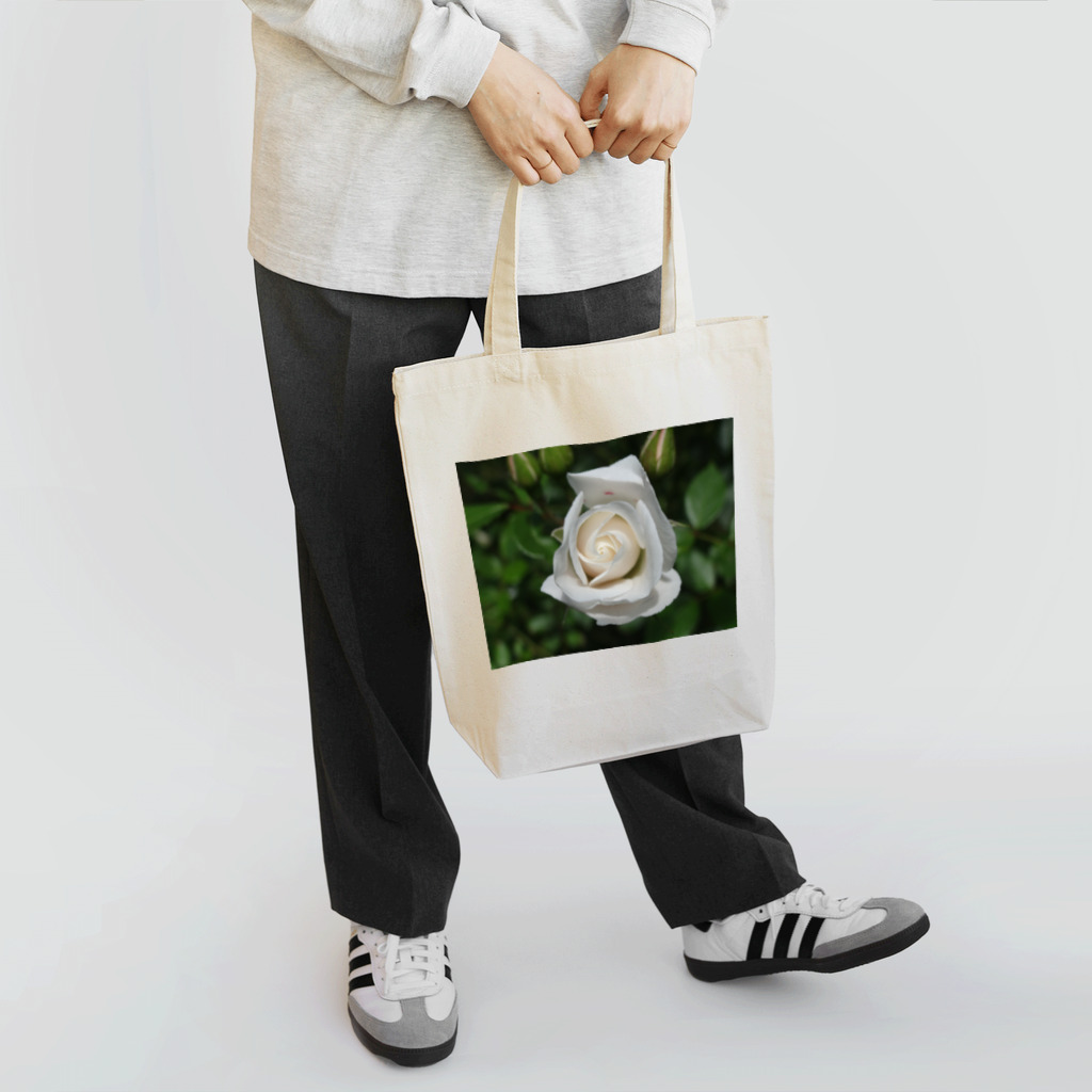 有川　弘治の白薔薇 トートバッグ