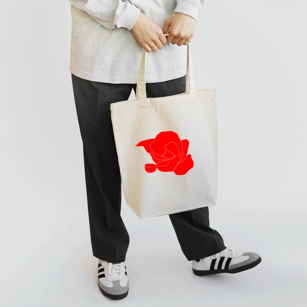 ミラくまの赤いバラのイラスト Tote Bag