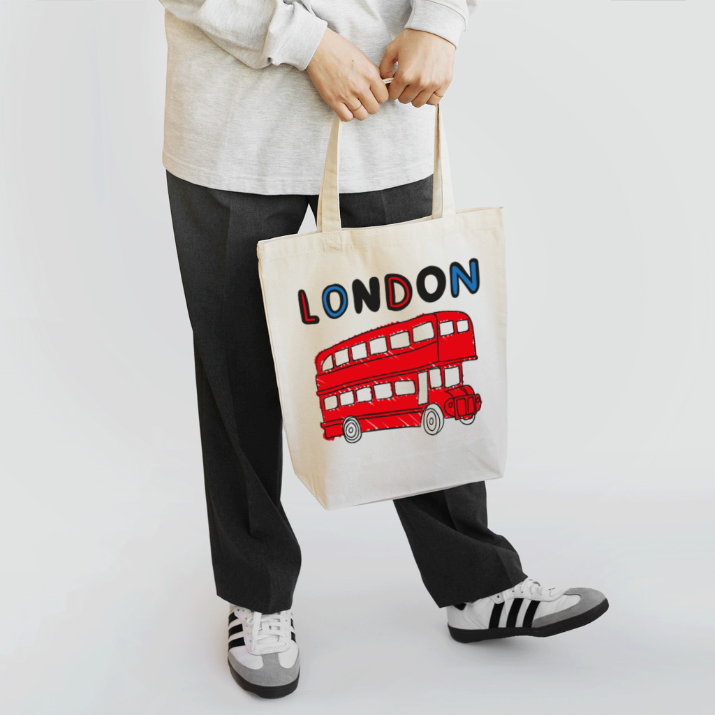ぽっぷんすたんぷ -POP’N STAMP-のロンドンバス Tote Bag