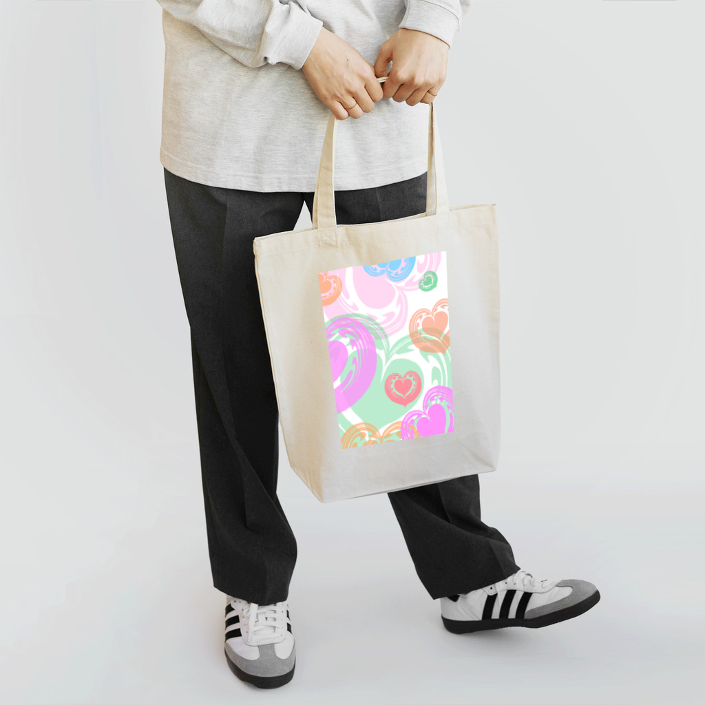 Prism coffee beanの【ラテアート】カラフルハート Tote Bag