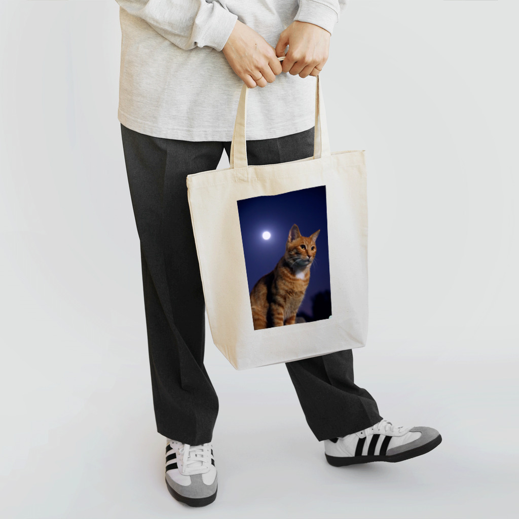 シッポ追いの猫写真店のつきねこ 十五夜 Tote Bag