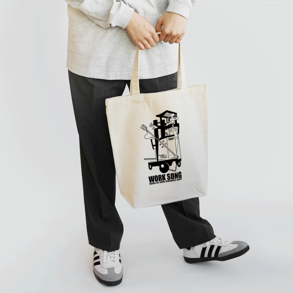 mosmos storeのWORK SONG -black- Tote Bag