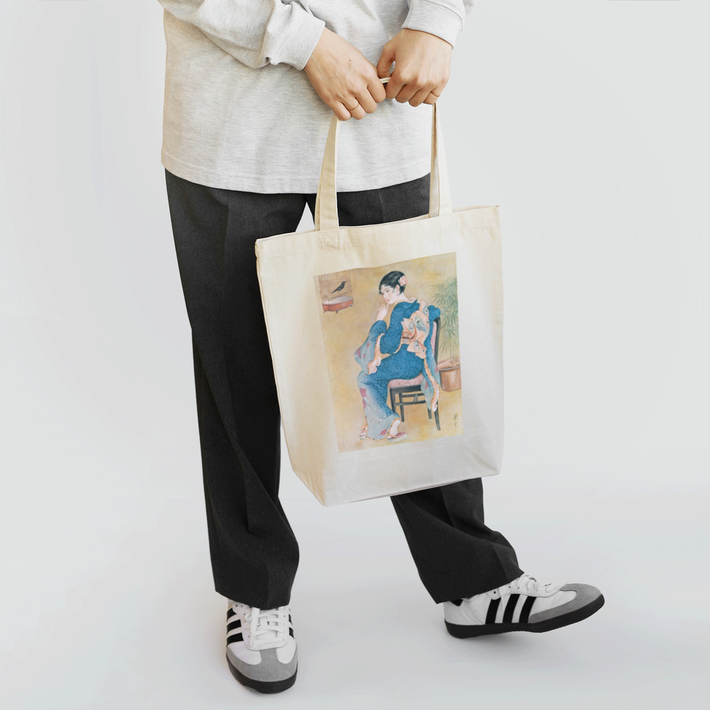 世界の絵画アートグッズの高畠華宵《口まね》 Tote Bag