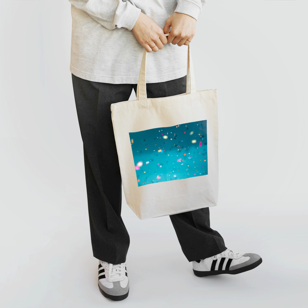 fujiatsuの青にカラフルなひらひら Tote Bag