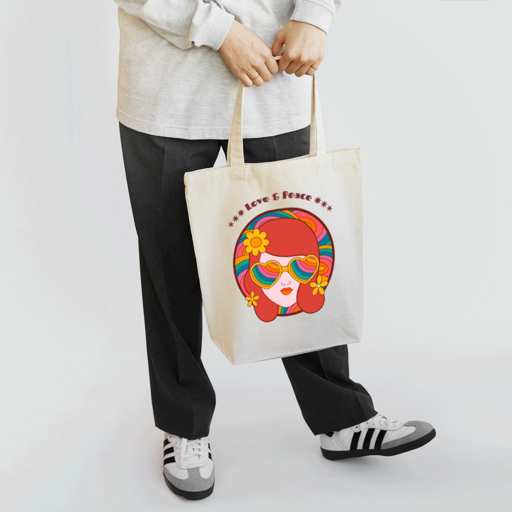 gemgemshopのLOVE & PEACE Tote Bag