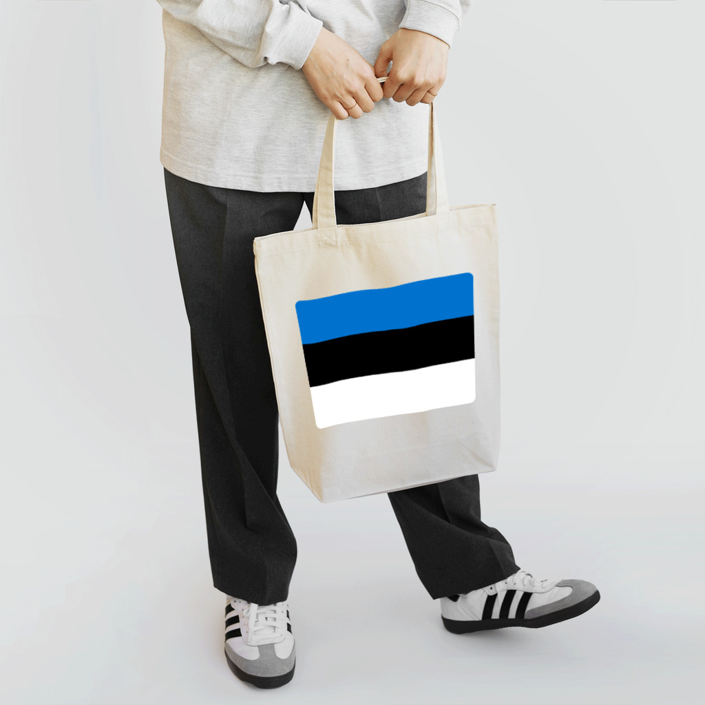 お絵かき屋さんのエストニアの国旗 トートバッグ