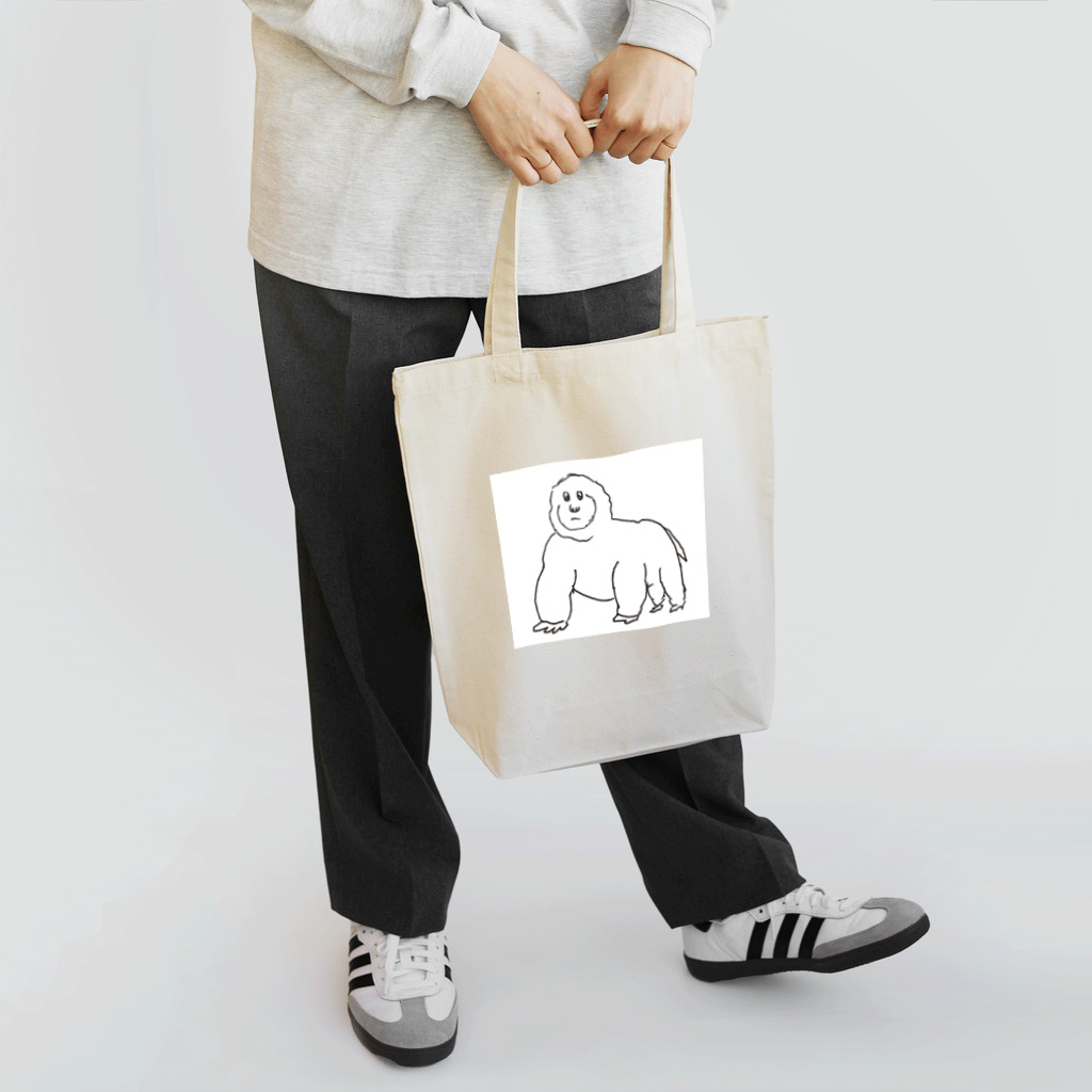 WTK SHOPのうろ覚え動物シリーズ   ゴリラ Tote Bag