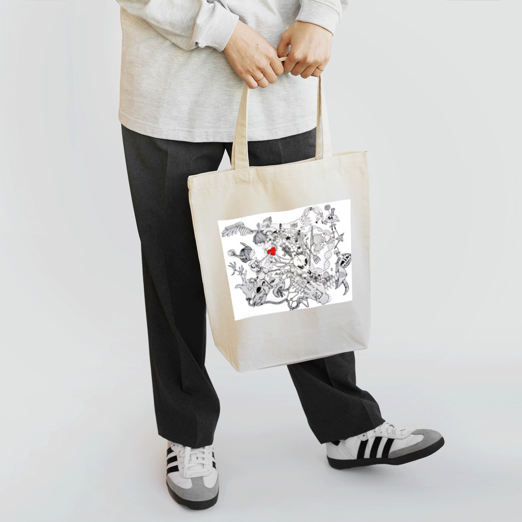 うみつき（:]ミの角っ子と朱 Tote Bag