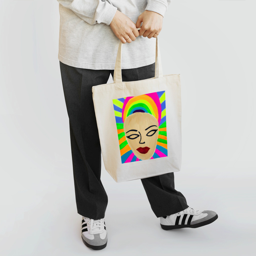 kura_shop🌈のサイケデリック坊主🤫❤ Tote Bag