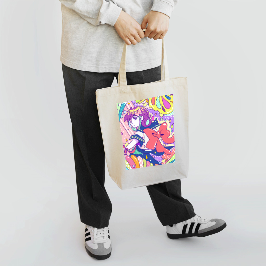 ほんわかマーケットのリボンとおんにゃのこ Tote Bag