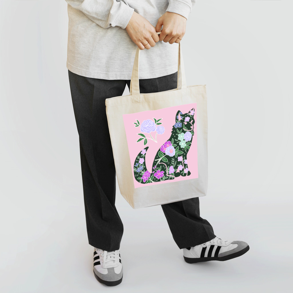 itokana の花柄のキツネ Tote Bag