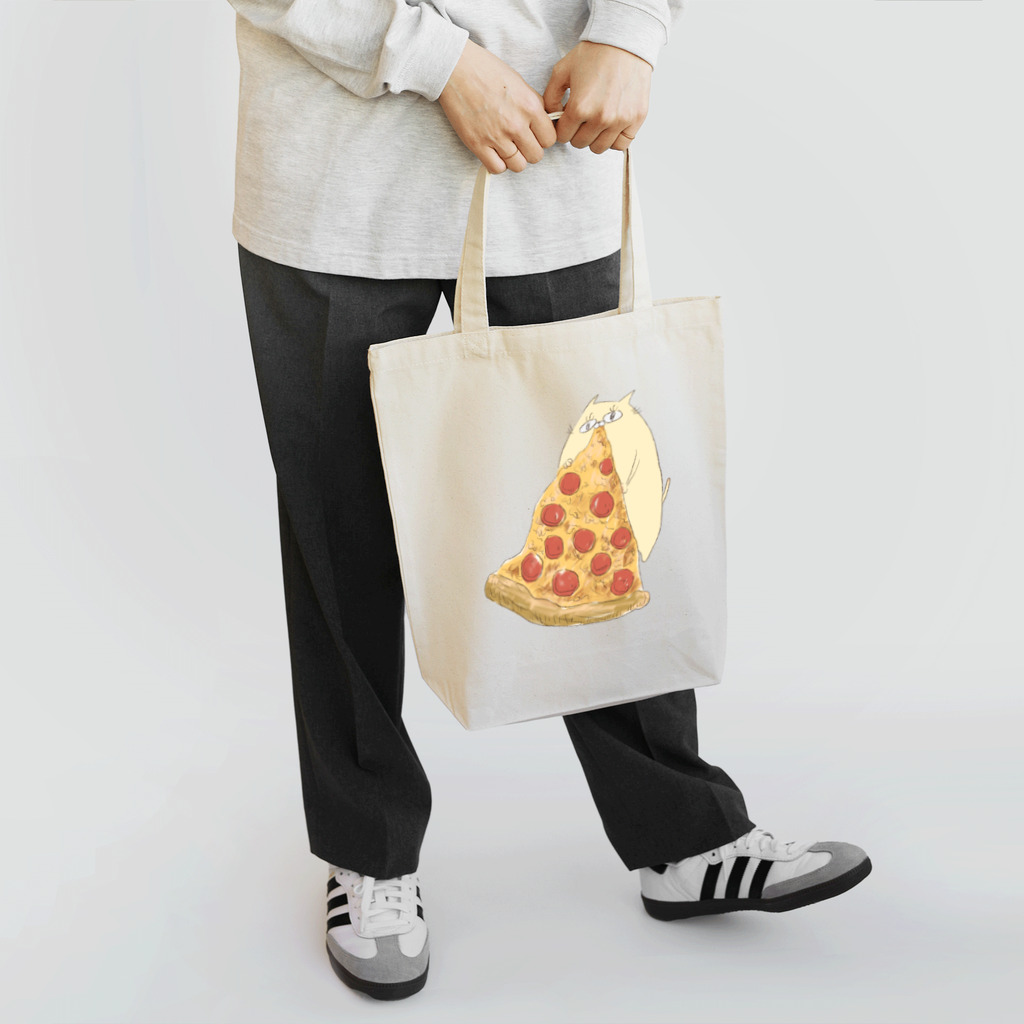 ぐーにゃんのごちそうさがしのpizza time(ぐーにゃん) トートバッグ