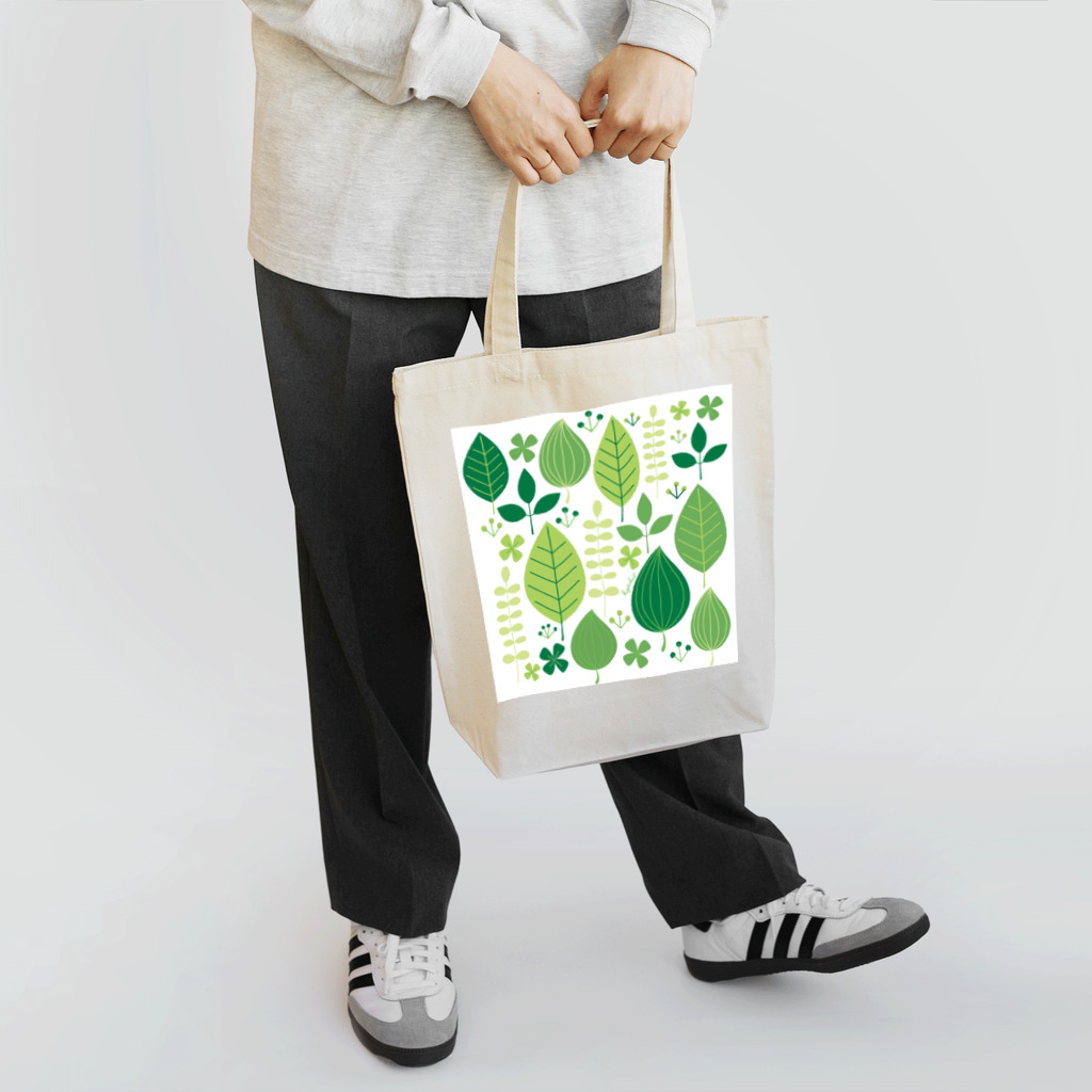 kigitohaの緑の葉 トートバッグ
