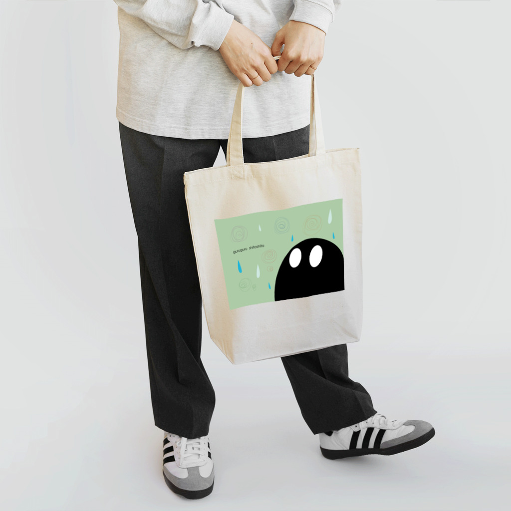 totuki's art shopのぐるぐるしとしと トートバッグ