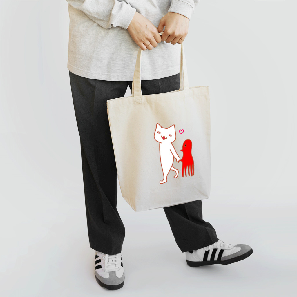 からすみインコ🦜のあいさつしろねこ(unique face) Tote Bag