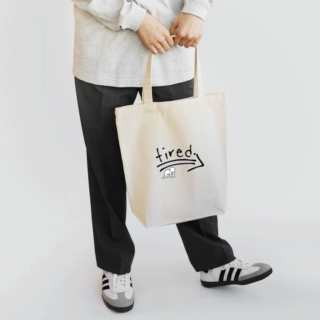 tired.のtired. おつかれロゴ Tote Bag