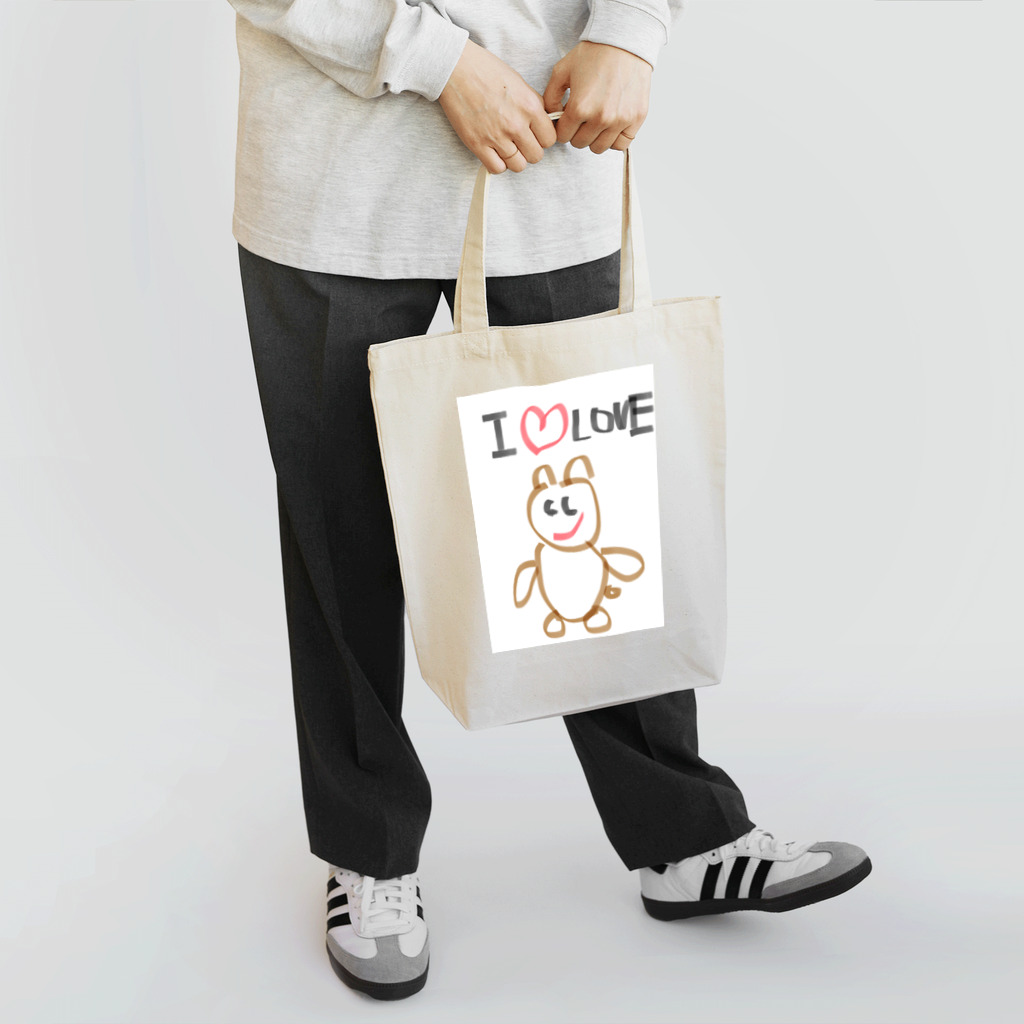 FUKUI11carpbotのアイラブ森野クマさん Tote Bag