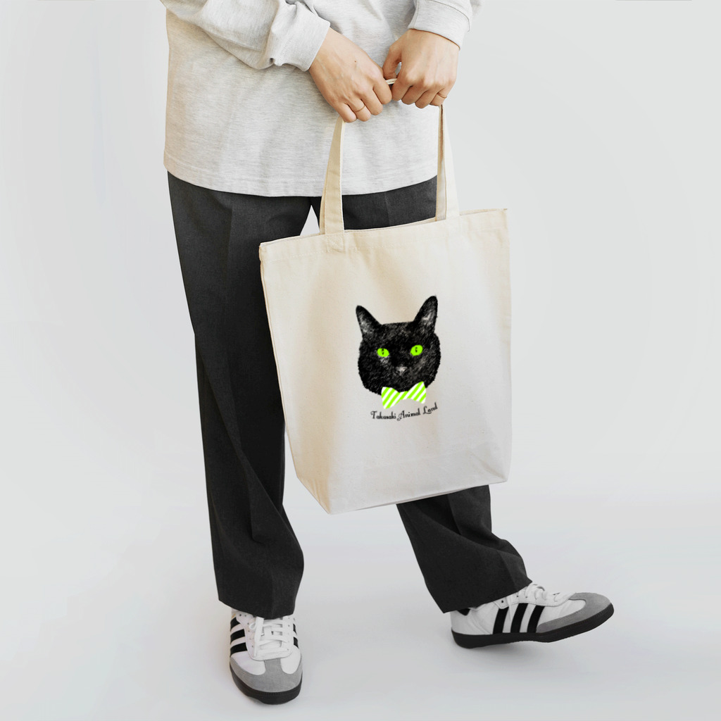 高崎アニマルランドの蝶ネクタイ黒猫 Tote Bag