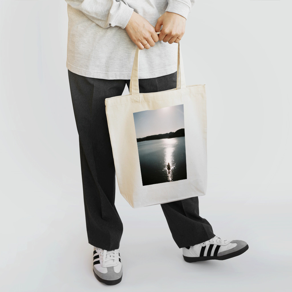 seasonの湖ブロック Tote Bag