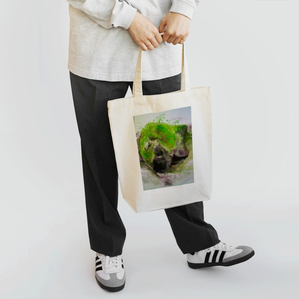 絵描きの和紗の苔むした岩 Tote Bag