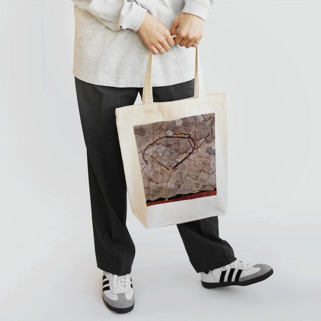 Takahashijunの【アート系】エゴンシーレ 吹き荒れる風の中の秋の木 トートバッグ
