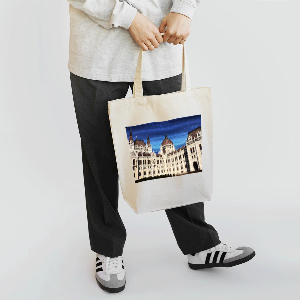 ピシュタバーキのハンガリーの国会議事堂（油絵風） トートバッグ