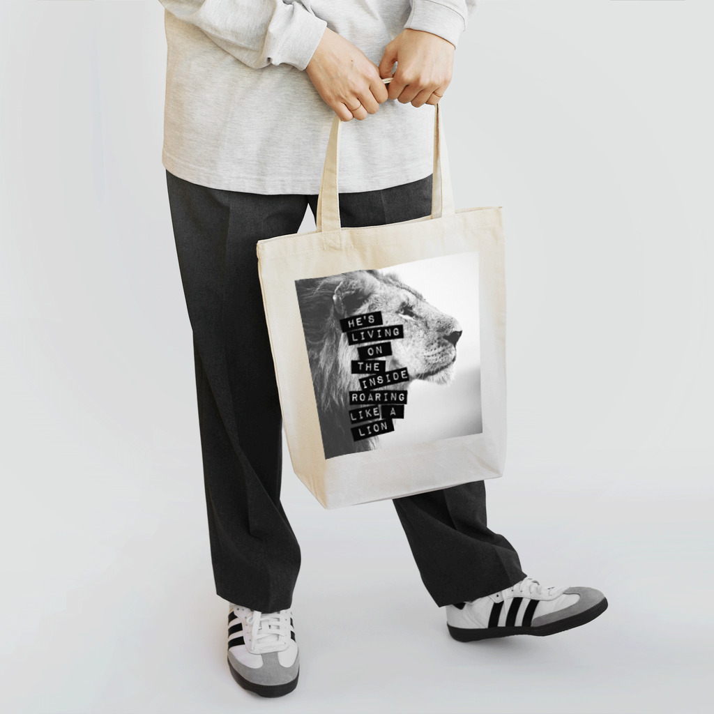 mdmmdmdamnのかっこいいライオン Tote Bag