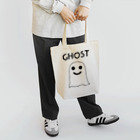 GHOST と TOSHIMASA IWAI の Goods ShopのGHOST IN THE SHEET (Black Line) トートバッグ