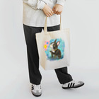 chicodeza by suzuriの水彩イラストの昭和レトロ風フレンチブルドッグ トートバッグ