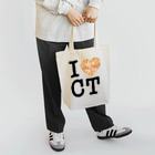 SHOP W　SUZURI店のI ♥ Cha Tora トートバッグ Tote Bag