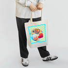 PINK♡PEACEのハンバーグプレート トートバッグ
