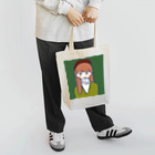 涼しい夏のベレー帽の女の子 Tote Bag