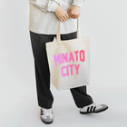 JIMOTO Wear Local Japanの港区 MINATO CITY ロゴピンク トートバッグ