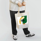 Takanori SuzukiのLOVE GREEN with logo Tote Bag