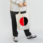 無色研究所の【非国民的】サークルロゴ（赤×黒） トートバッグ