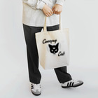 IENITY　/　MOON SIDEの【MOON SIDE】 Creepy Cat #Black Ver.1 Tote Bag