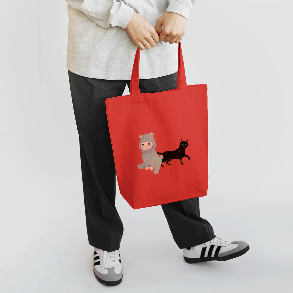 吉岡ゆうこ　オンラインショップのBearBaby&Cat Tote Bag