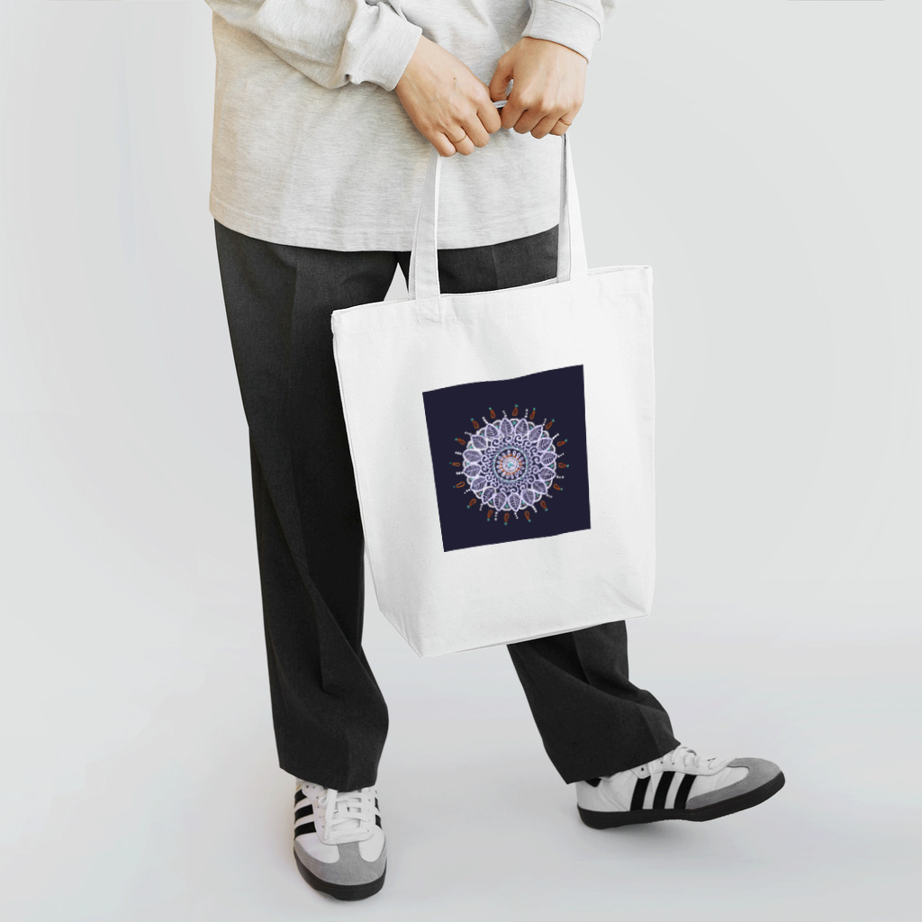 ネルネルテルネのアラベスク刺繍 ✸ ネイビー トートバッグ