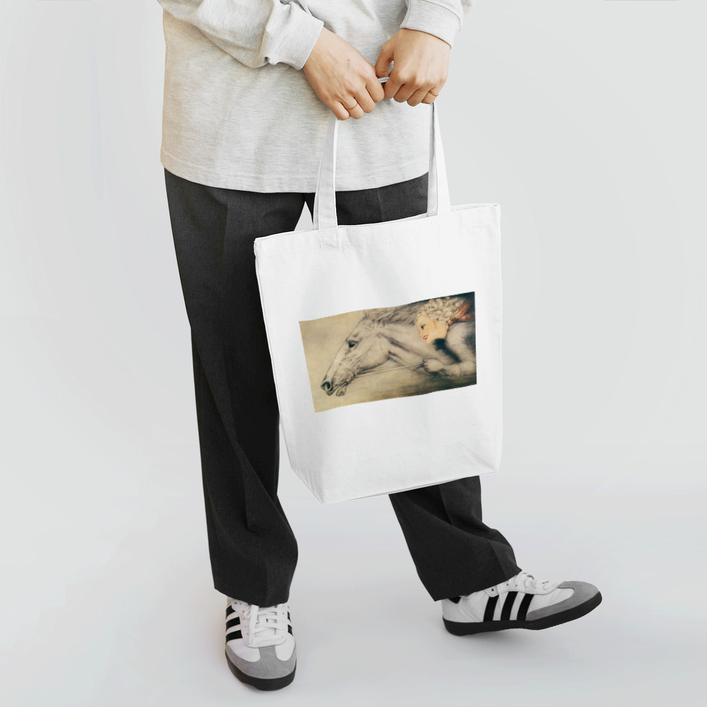 世界の絵画アートグッズのルイ・イカール 《サラブレット》 Tote Bag