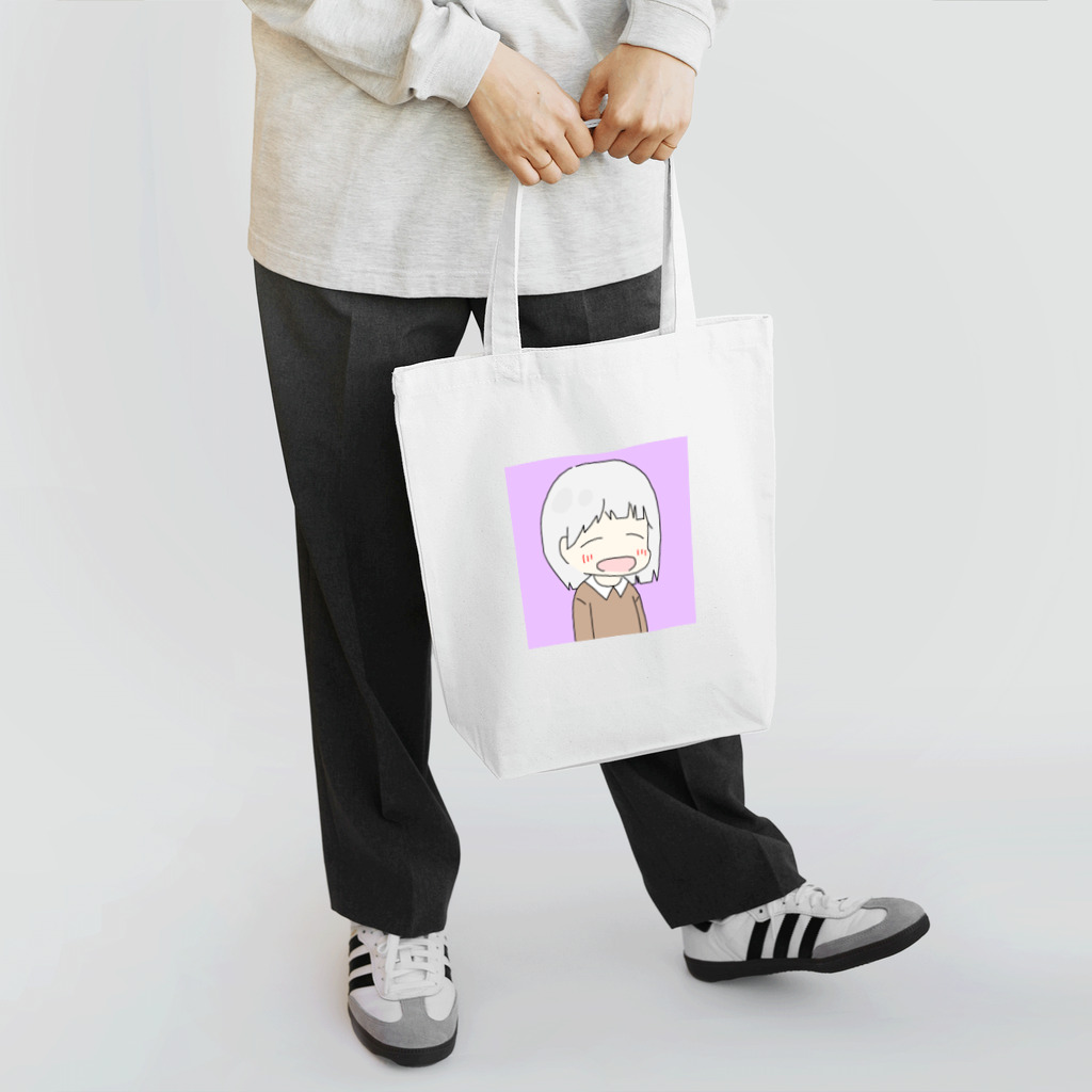 うにぶどうの白の眠たい女の子 Tote Bag